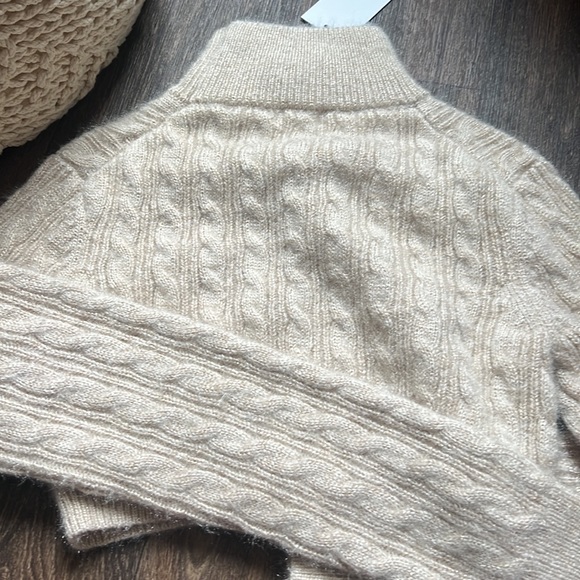 Lovers & Friends Everette Lurex Turtleneck Sweater in Nude - Picture 7 of 8
